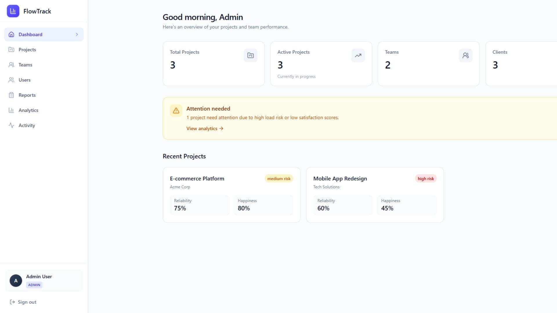 FlowTrack screenshot 1