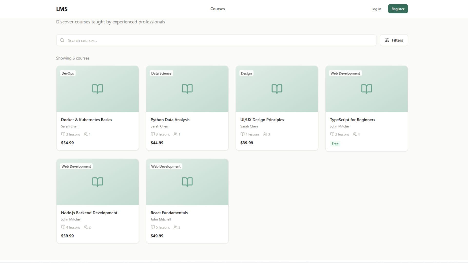 Learning Management System screenshot 1