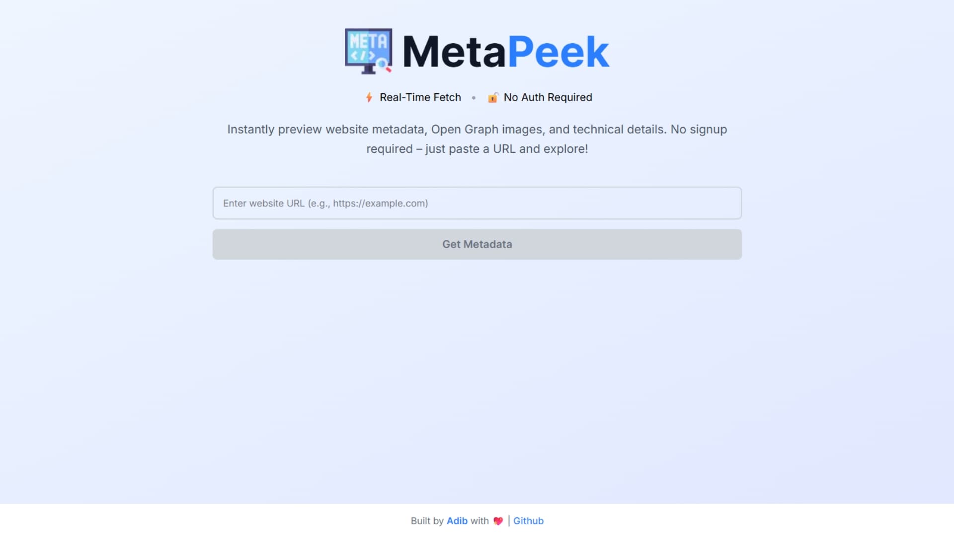 MetaPeek screenshot