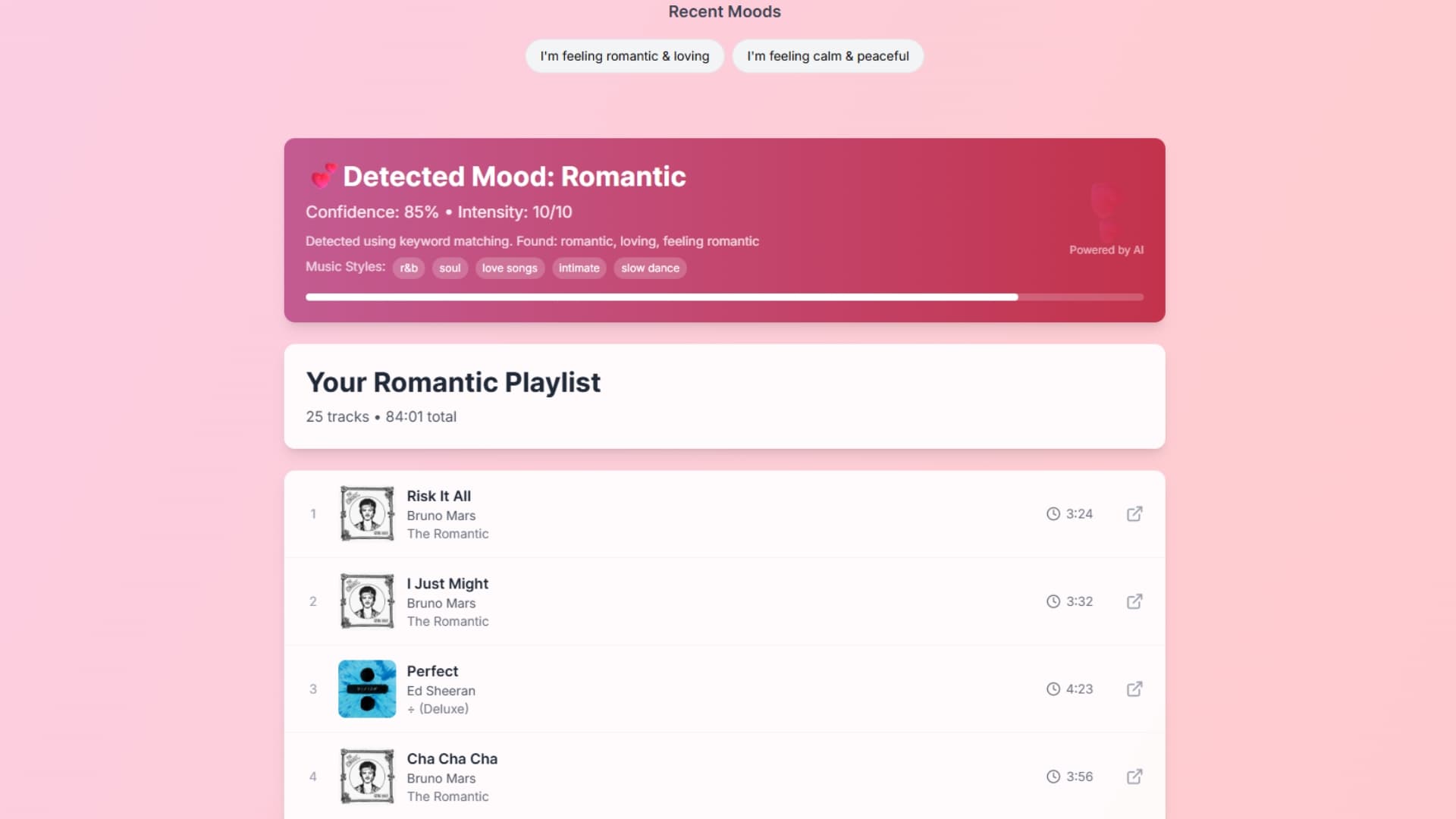 MoodTunes screenshot 2