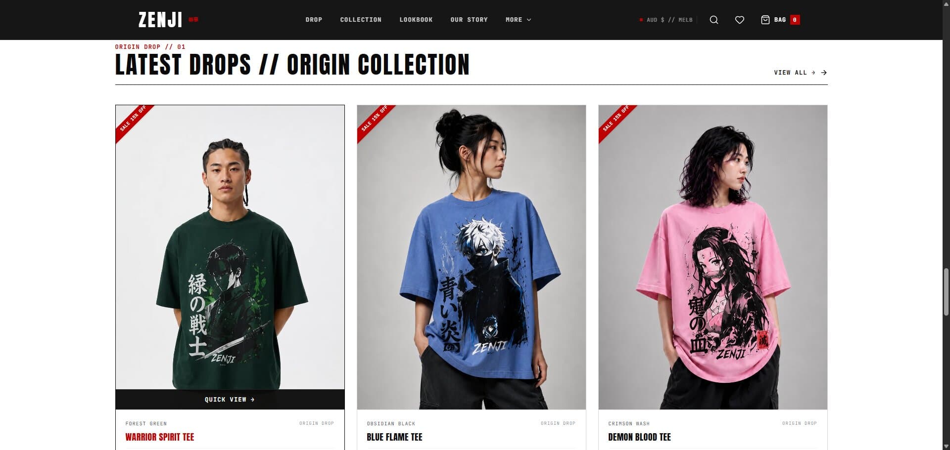 Zenji Streetwear Storefront screenshot 2